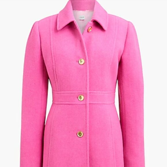 J CREW Factory Wool-blend lady day coat PINK size 12 - Picture 1 of 11